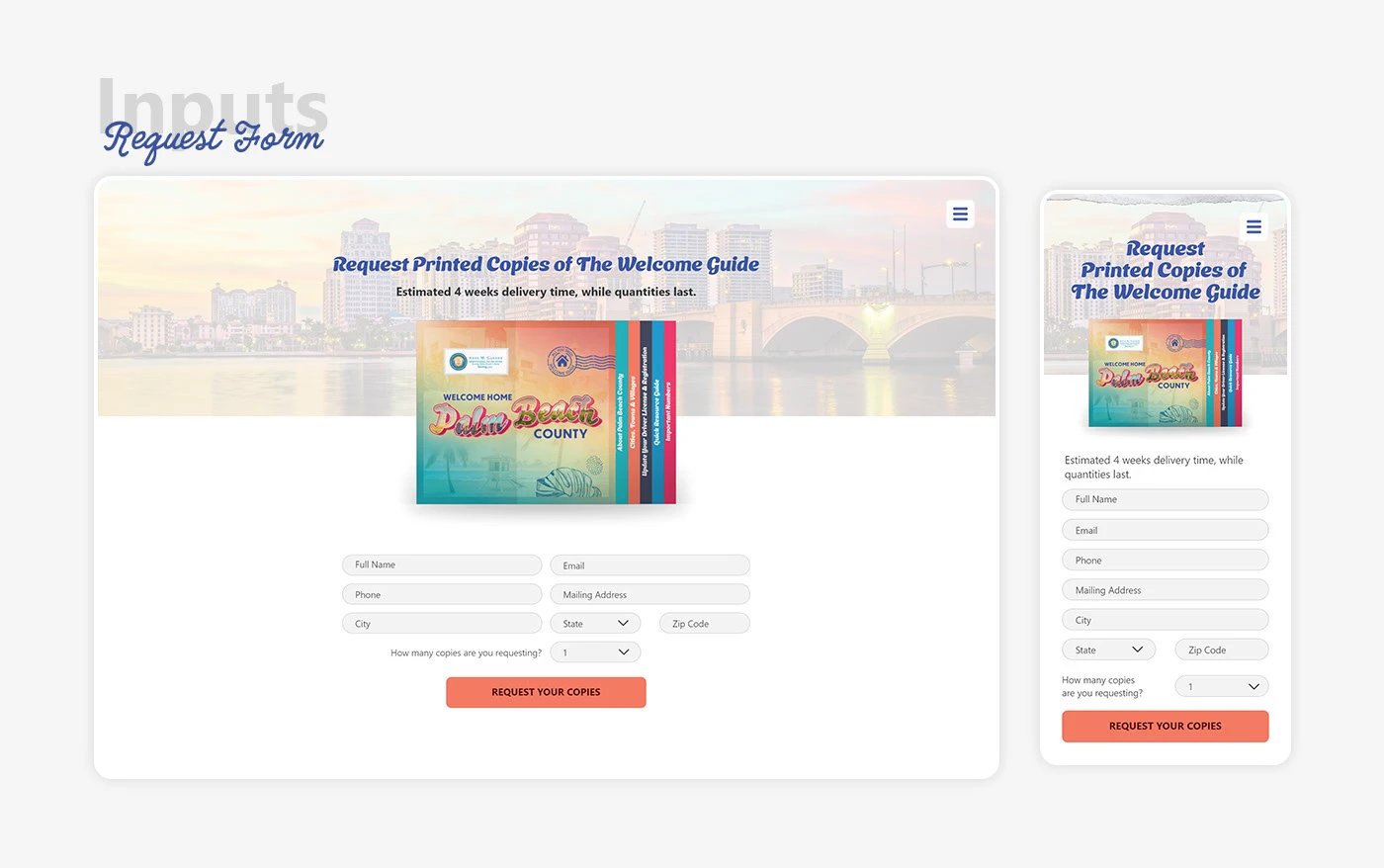 Welcome Guide landing page
